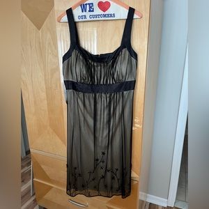 Black sheer with beige lining